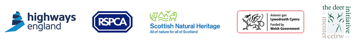 Highways England, RSPCA, Scottish Natural Heritage, Funded by Welsh Government, The Deer Initiative